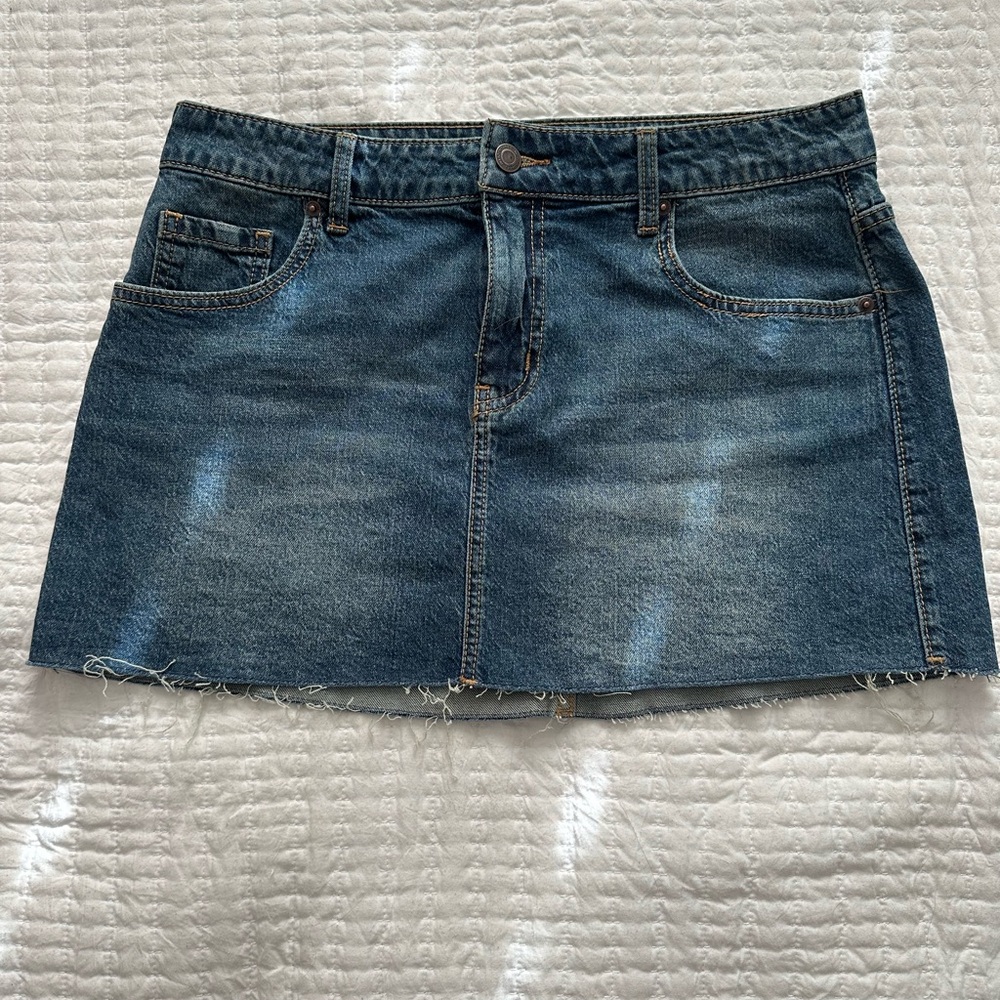 No Boundaries Blue Denim Mini Skirt